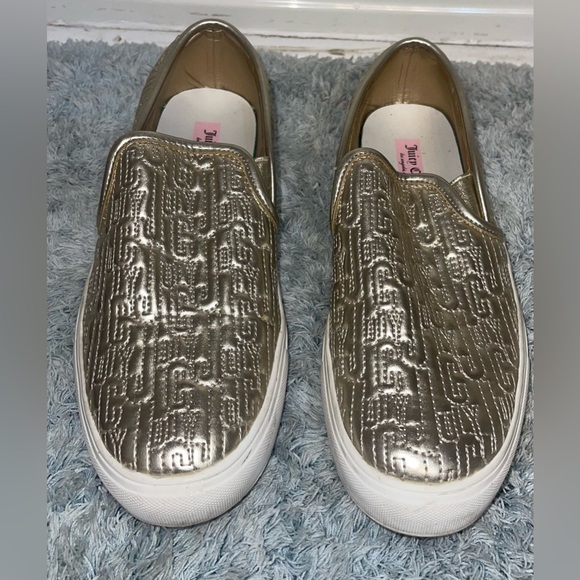 Juicy Couture RUBY sz 7 gold slip on sneakers - Picture 1 of 8